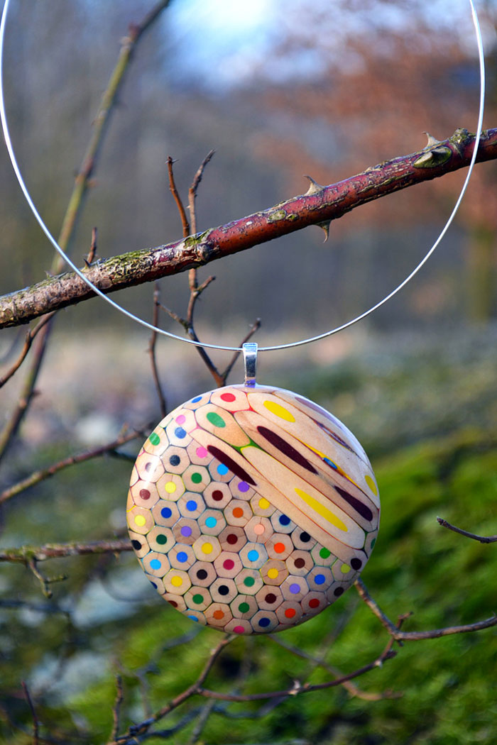 Jewelry Made From Coloured Pencils By Czech Artist