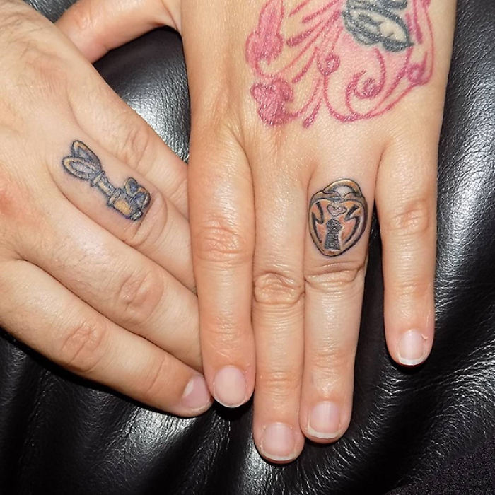 53 Brave Couples Who Chose Matching Wedding Tattoos Instead Of Rings