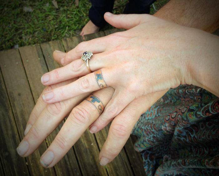 53 Brave Couples Who Chose Matching Wedding Tattoos Instead Of Rings