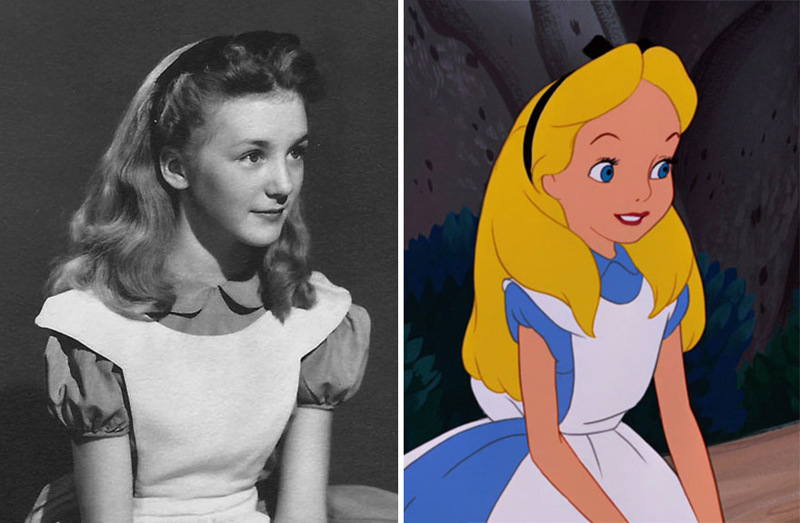 Old Photos Reveal How Disney&#8217;s Animators Used A Real-Life Model To Draw Alice In Wonderland