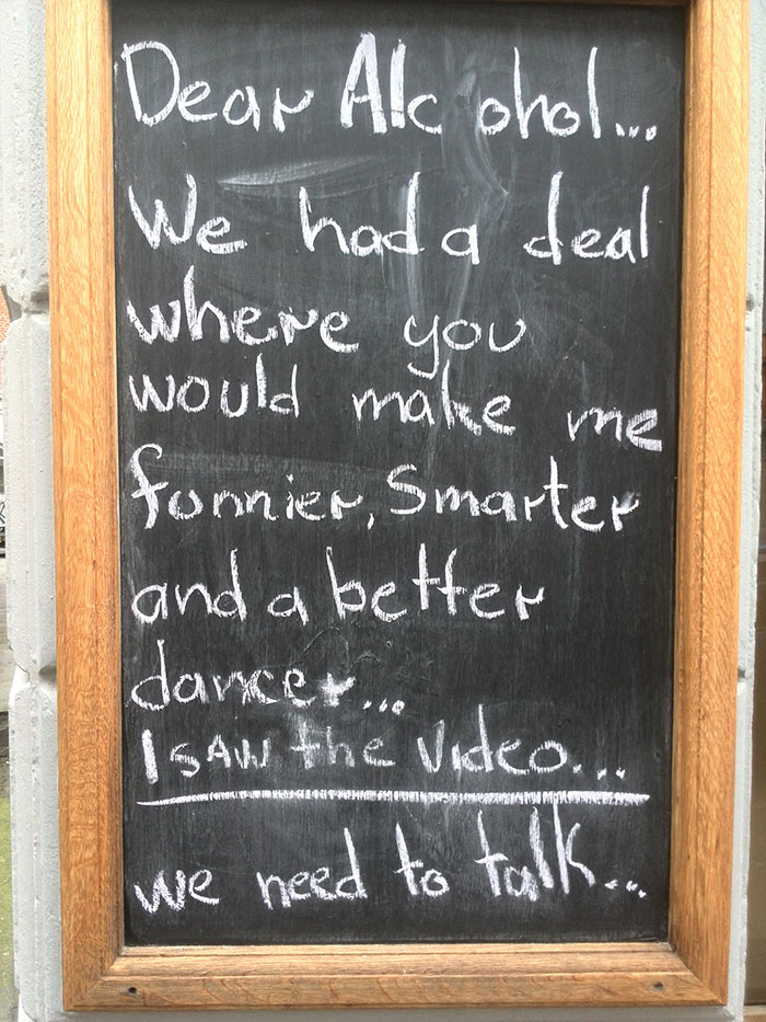 100 Of The Funniest Bar &#038; Cafe Chalkboard Signs Ever