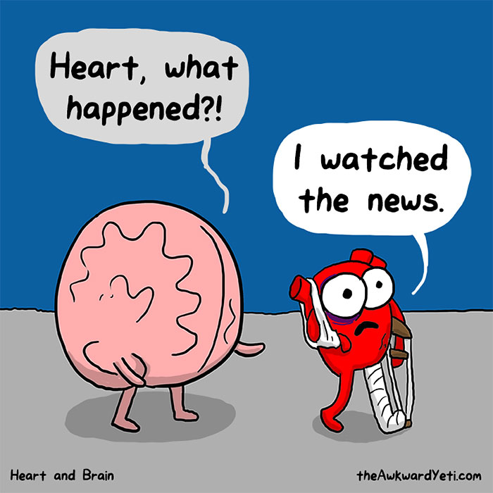 Heart Vs. Brain: Funny Webcomic Shows Constant Battle Between Our Intellect And Emotions