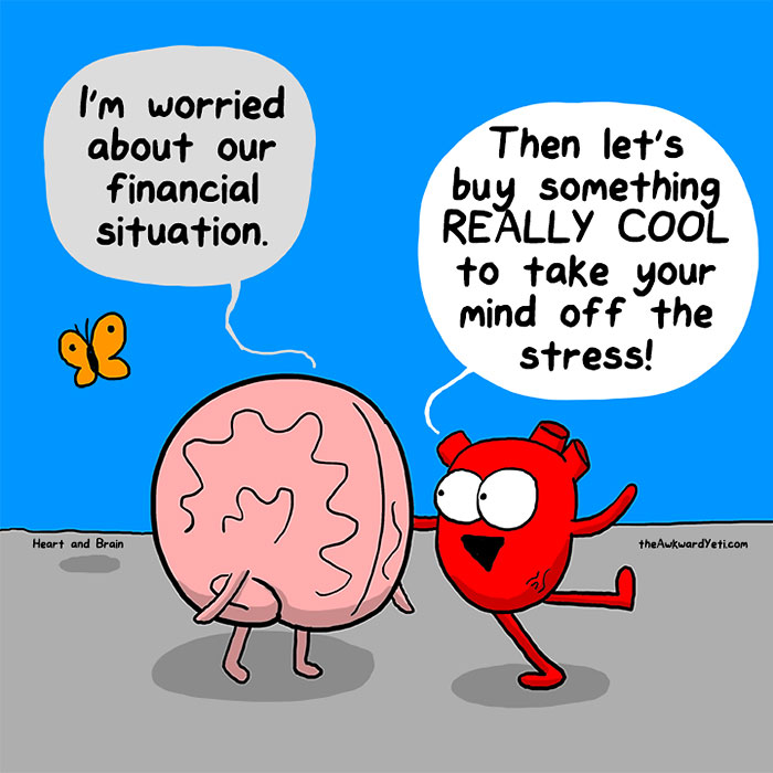 Heart Vs. Brain: Funny Webcomic Shows Constant Battle Between Our Intellect And Emotions