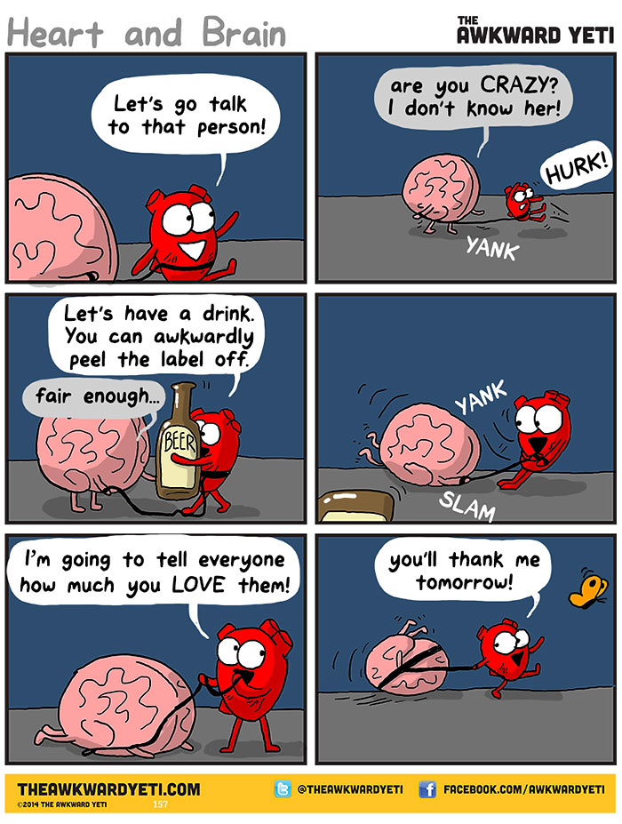 Heart Vs. Brain: Funny Webcomic Shows Constant Battle Between Our Intellect And Emotions