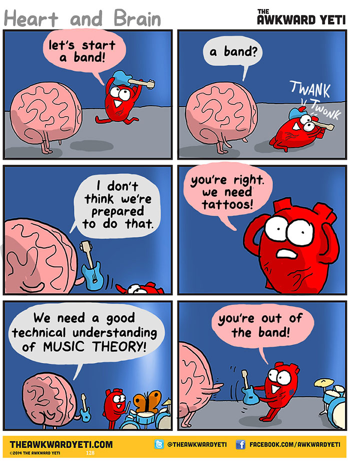 Heart Vs. Brain: Funny Webcomic Shows Constant Battle Between Our Intellect And Emotions