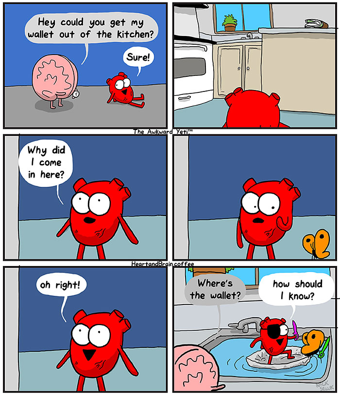Heart Vs. Brain: Funny Webcomic Shows Constant Battle Between Our Intellect And Emotions
