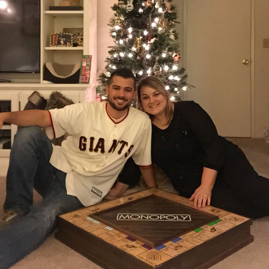Guy Proposes Using Custom-Made Monopoly Board With Secret Compartment Guy Proposes Using Custom-Made Monopoly Board With Secret Compartment