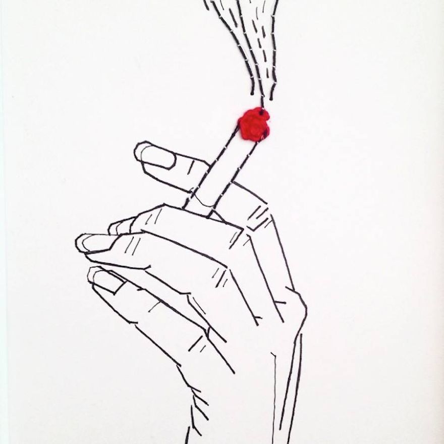 Embroidered Art That I Create On Paper Embroidered Art That I Create On Paper