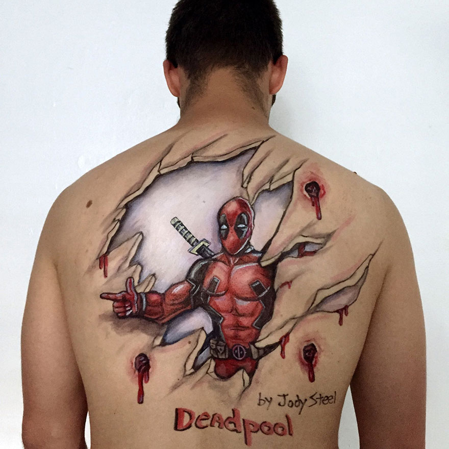 I Unveil The Superheroes Hiding Beneath People&#8217;s Skin With Bodypaint