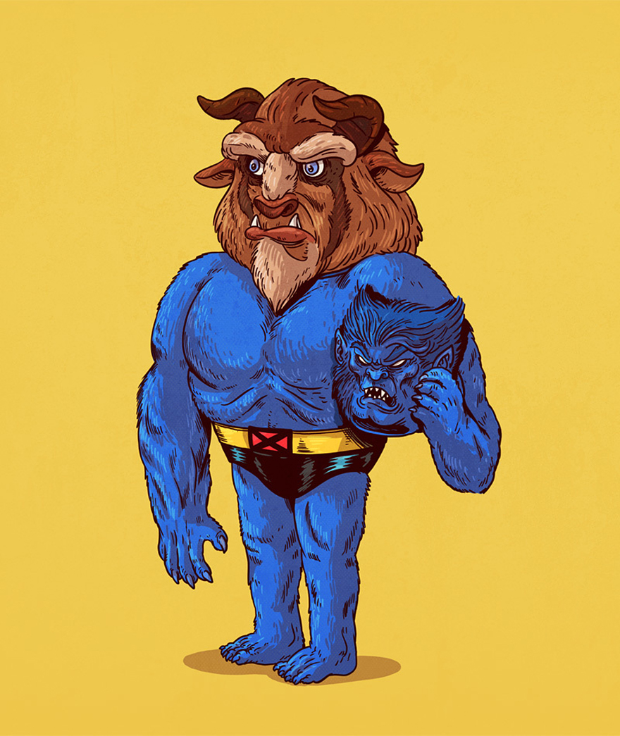 Illustrator Reveals What Lies Under The Masks Of Famous Characters Illustrator Reveals What Lies Under The Masks Of Famous Characters