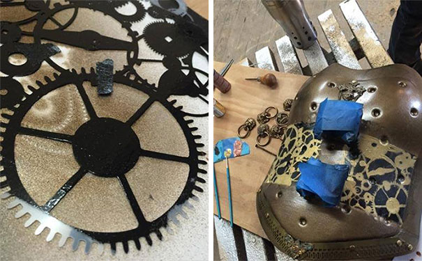 Car Crash Survivor Turns Her Back Brace Into Steampunk Armor Car Crash Survivor Turns Her Back Brace Into Steampunk Armor