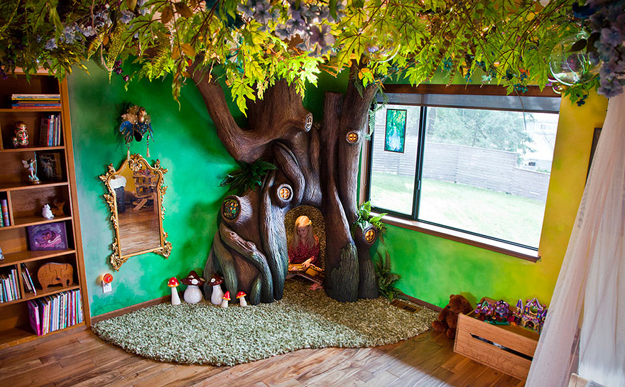 Dad Spends 18 Months Transforming Daughter&#8217;s Bedroom Into Fairytale Treehouse