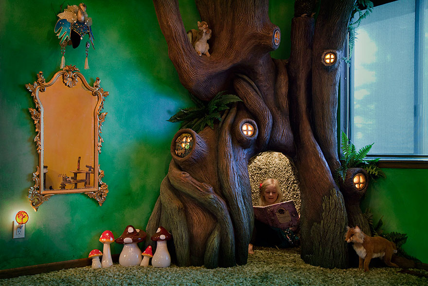 Dad Spends 18 Months Transforming Daughter&#8217;s Bedroom Into Fairytale Treehouse