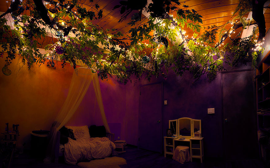 Dad Spends 18 Months Transforming Daughter&#8217;s Bedroom Into Fairytale Treehouse