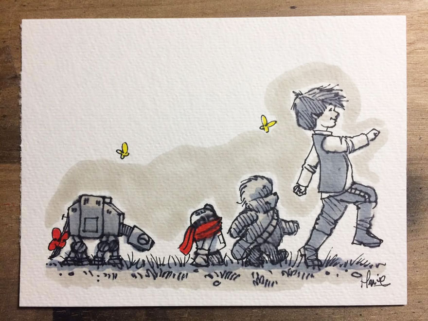 Star Wars Characters Reimagined As Winnie The Pooh And Friends