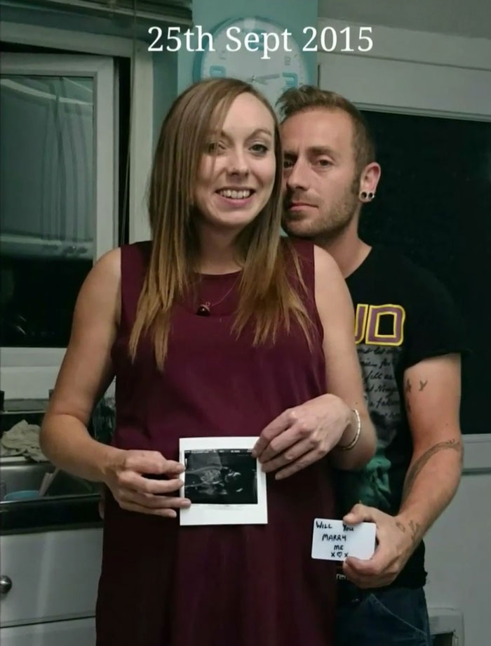 Guy Hides Marriage Proposal In Every Photo With His Girlfriend For Months Guy Hides Marriage Proposal In Every Photo With His Girlfriend For Months