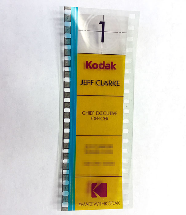 Kodak’s CEO Uses 35mm Film As A Business Card Kodak’s CEO Uses 35mm Film As A Business Card