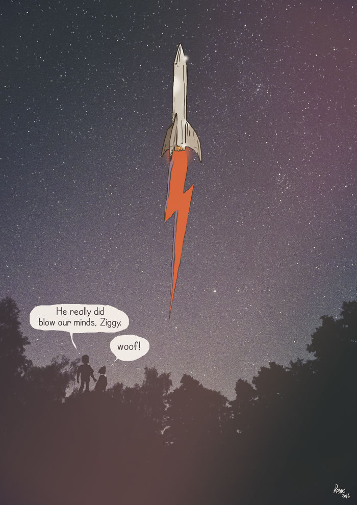 Artists Pay Tribute To Late David Bowie (289 Pics)