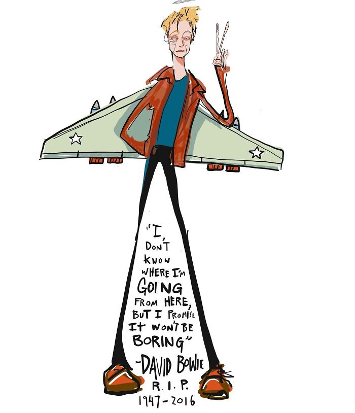 Artists Pay Tribute To Late David Bowie (289 Pics)