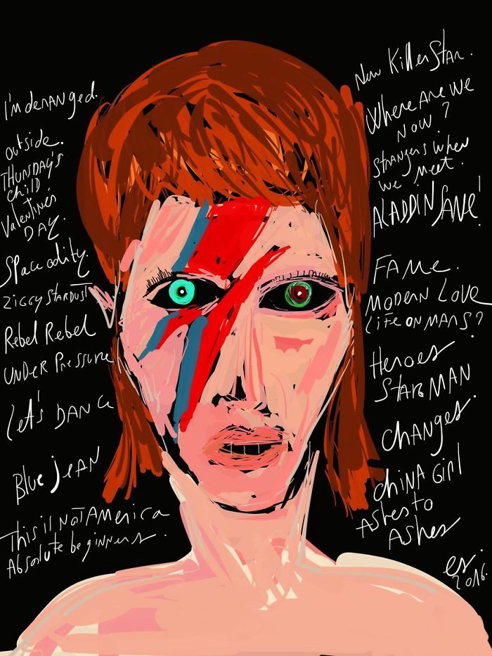 Artists Pay Tribute To Late David Bowie (289 Pics)