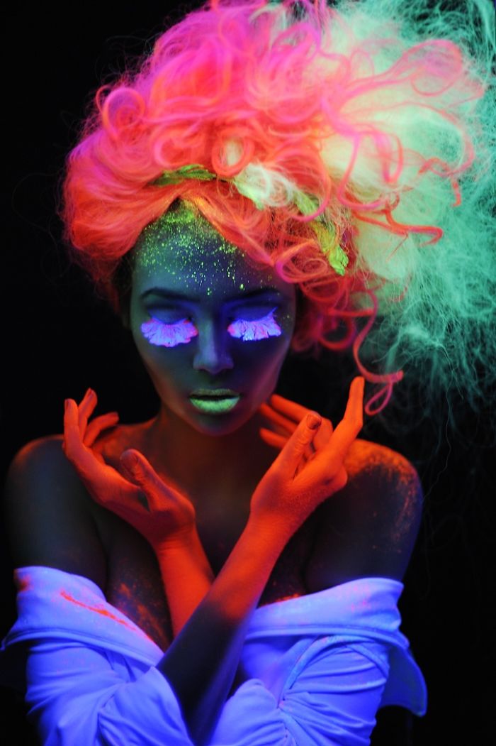 Now Your Rainbow Hair Can Glow In The Dark Under Black Light