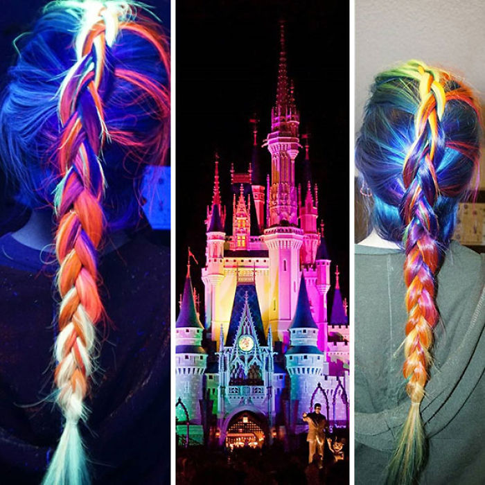 Now Your Rainbow Hair Can Glow In The Dark Under Black Light