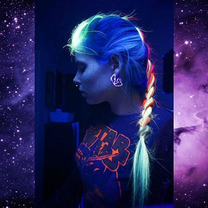 Now Your Rainbow Hair Can Glow In The Dark Under Black Light