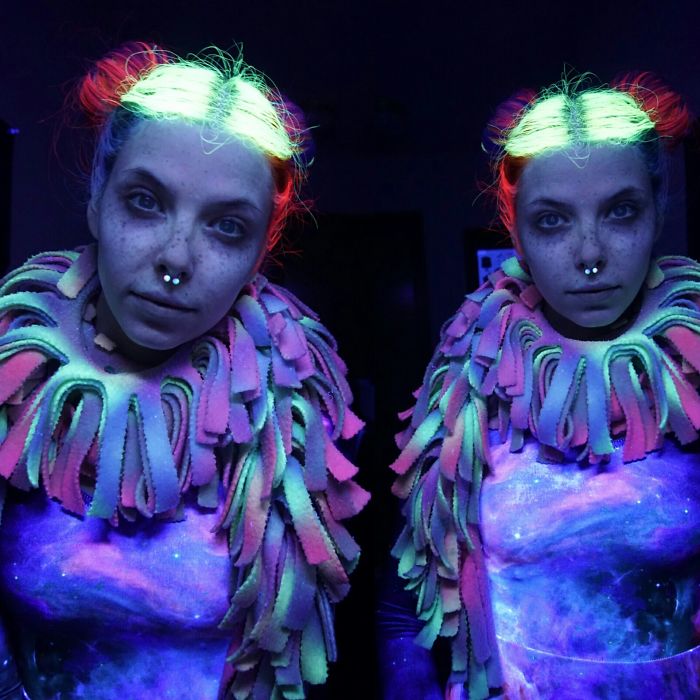 Now Your Rainbow Hair Can Glow In The Dark Under Black Light