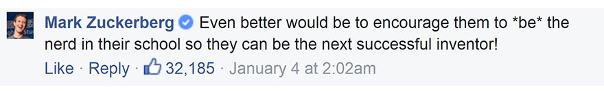 Mark Zuckerberg Perfectly Replies To A User’s Comment Saying That Women Should Date A Nerd Mark Zuckerberg Perfectly Replies To A User’s Comment Saying That Women Should Date A Nerd