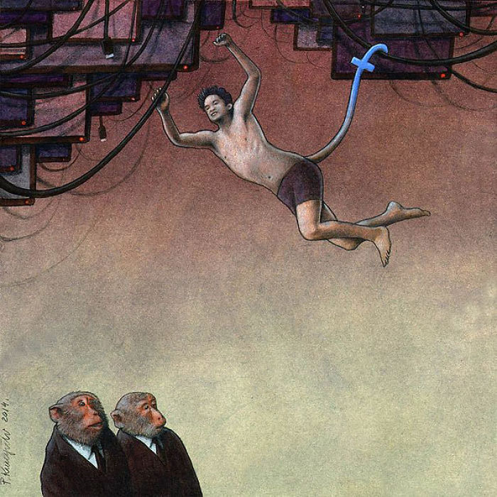 81 Satirical Illustrations Show Our Addiction To Technology