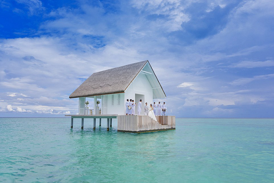 Overwater Wedding Pavilion With Glass Aisle Opens In Maldives Overwater Wedding Pavilion With Glass Aisle Opens In Maldives