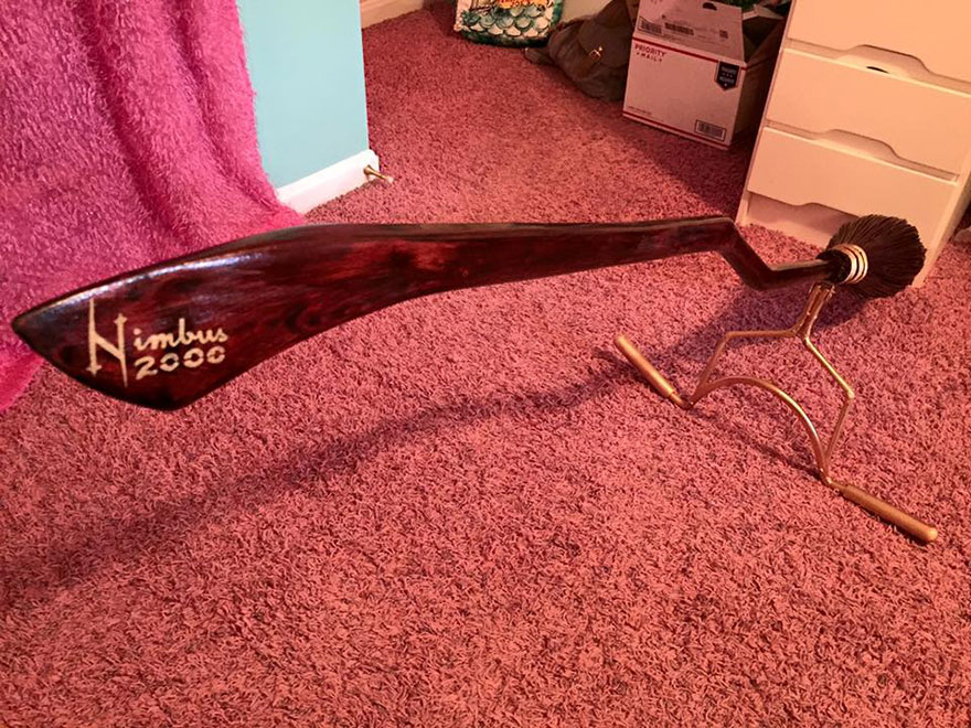 Best Boyfriend Ever Hand-Made A Nimbus 2000 For His Girlfriend For Christmas Best Boyfriend Ever Hand-Made A Nimbus 2000 For His Girlfriend For Christmas