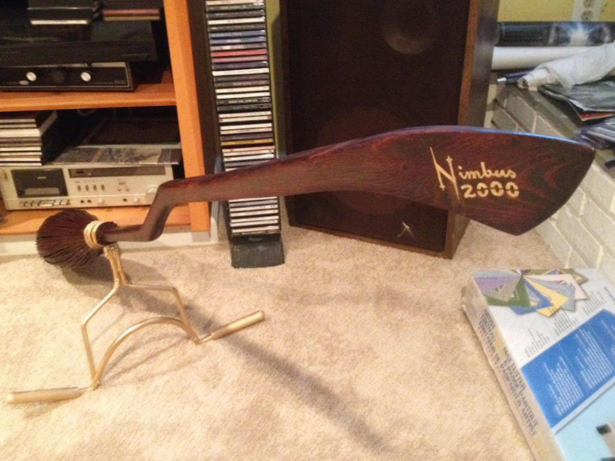 Best Boyfriend Ever Hand-Made A Nimbus 2000 For His Girlfriend For Christmas Best Boyfriend Ever Hand-Made A Nimbus 2000 For His Girlfriend For Christmas