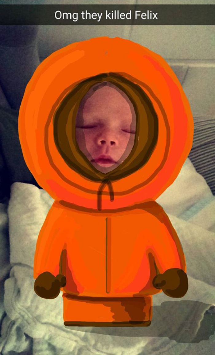 SNAPDAD: Dad Doodles On His Baby’s Snapchat Pics And It’s Adorable SNAPDAD: Dad Doodles On His Baby’s Snapchat Pics And It’s Adorable