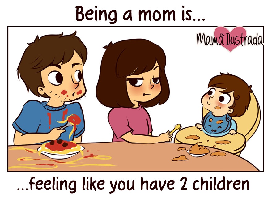 Mom Illustrates Her Everyday Motherhood Problems