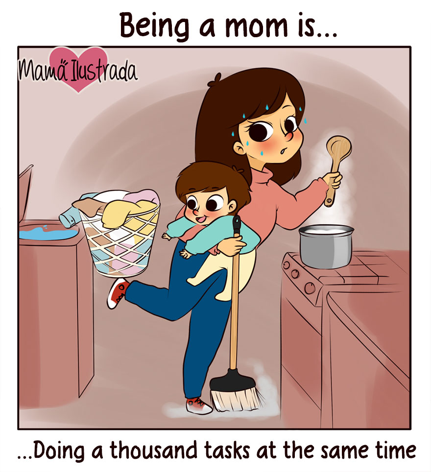 Mom Illustrates Her Everyday Motherhood Problems