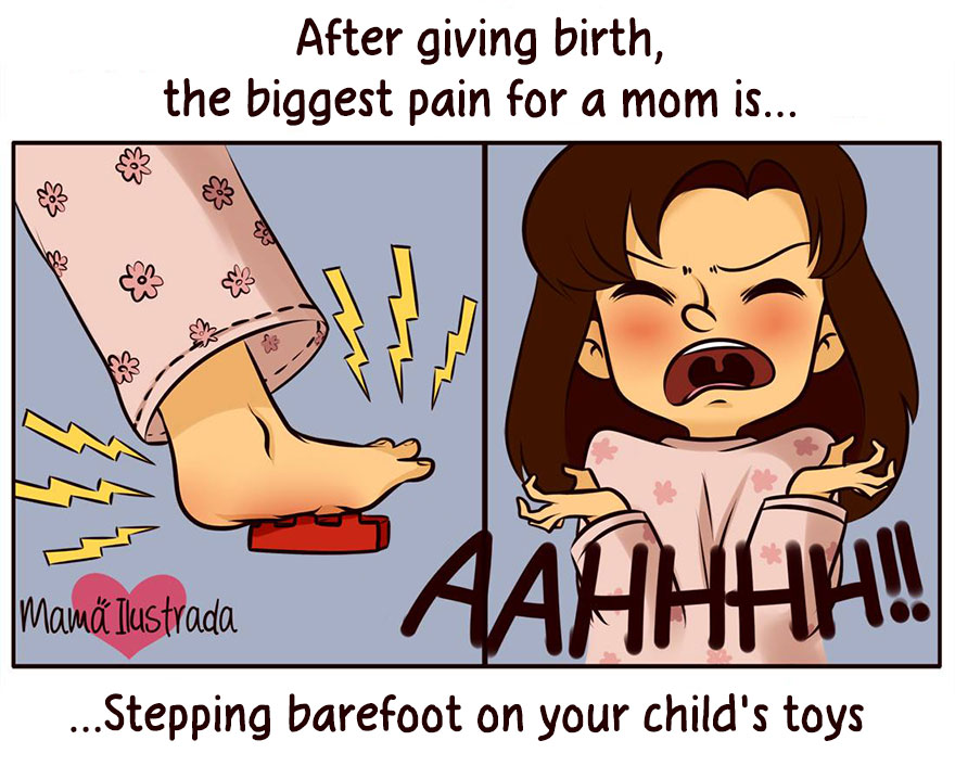 Mom Illustrates Her Everyday Motherhood Problems