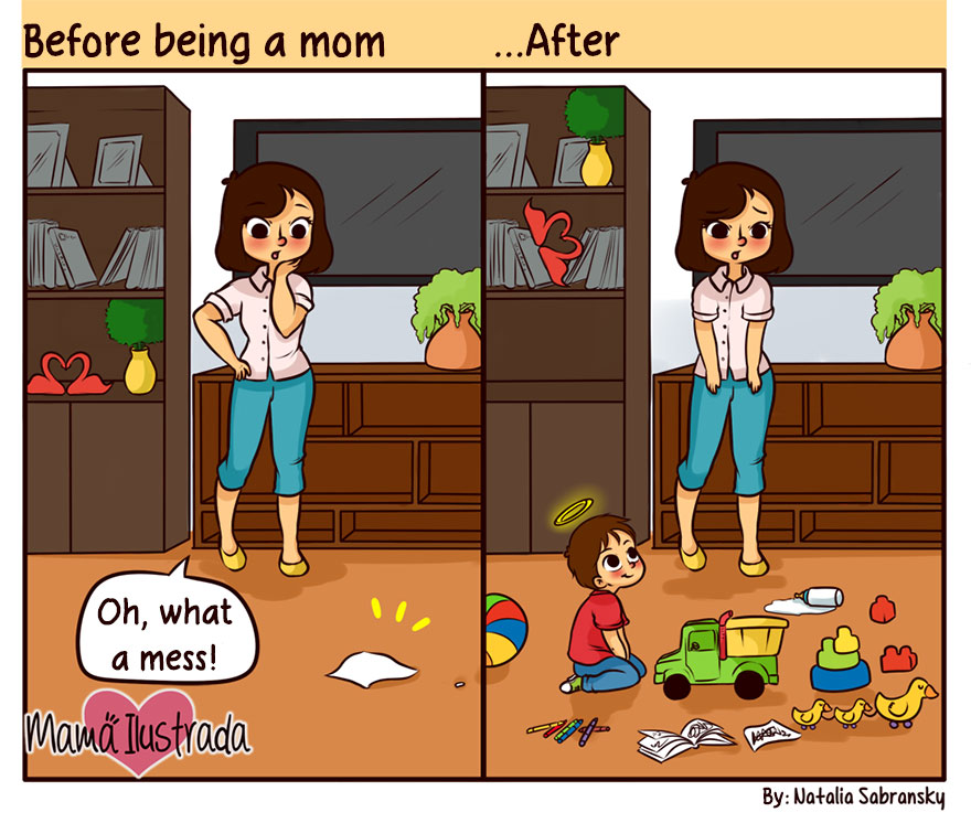 Mom Illustrates Her Everyday Motherhood Problems