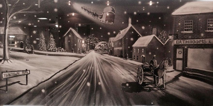 Window Snow Art That I Created Using Snow Spray Window Snow Art That I Created Using Snow Spray