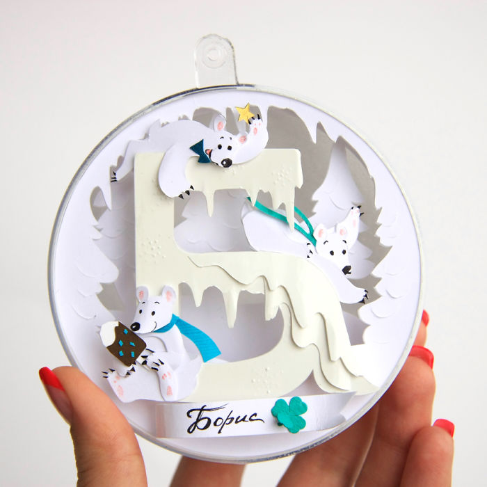 I Hand-Cut Personalized Paper Ornaments For My Friends This Christmas I Hand-Cut Personalized Paper Ornaments For My Friends This Christmas