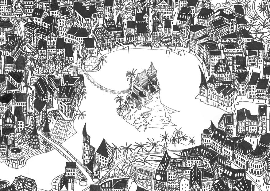 I’ve Been Developing This Maze City For 5 Years While Travelling Around The World I’ve Been Developing This Maze City For 5 Years While Travelling Around The World