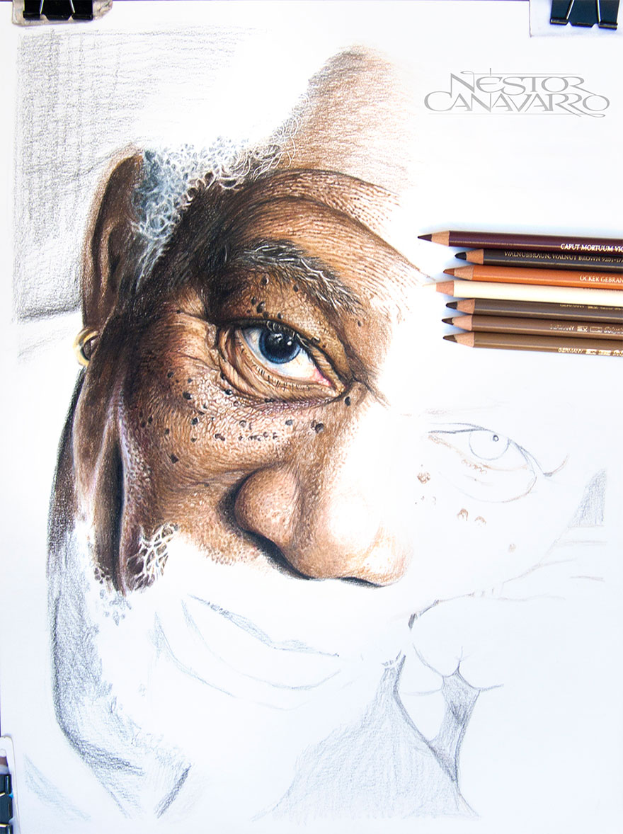 My 50-Hour High-Detail Drawing Of Morgan Freeman In Color Pencils My 50-Hour High-Detail Drawing Of Morgan Freeman In Color Pencils