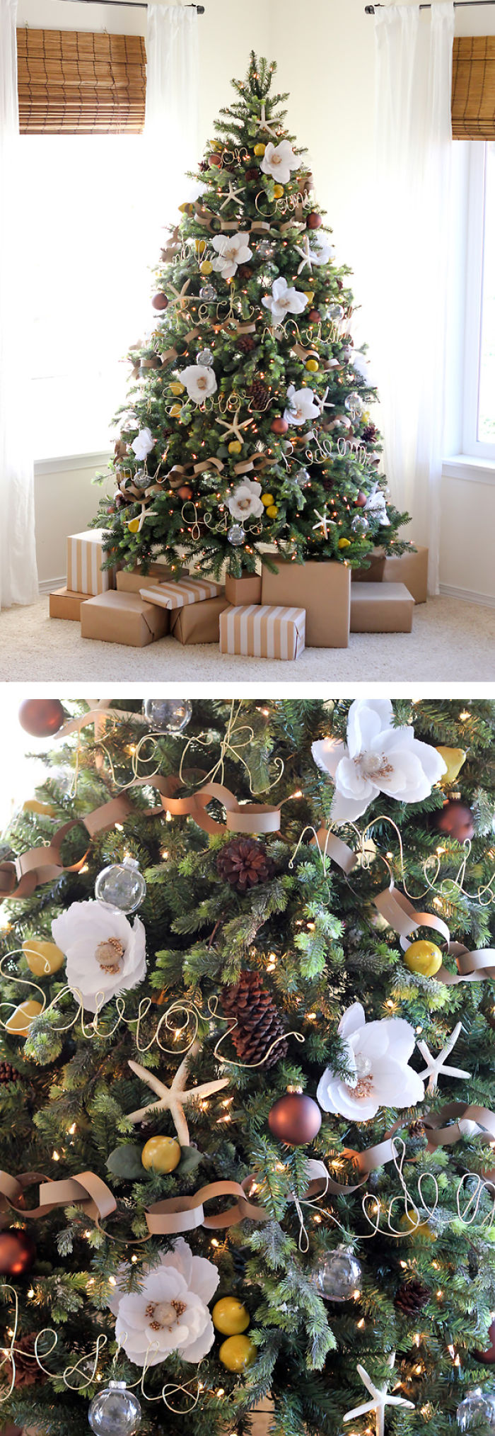 People Are Decorating Their Christmas Trees With Flowers And The Results Are Beautiful