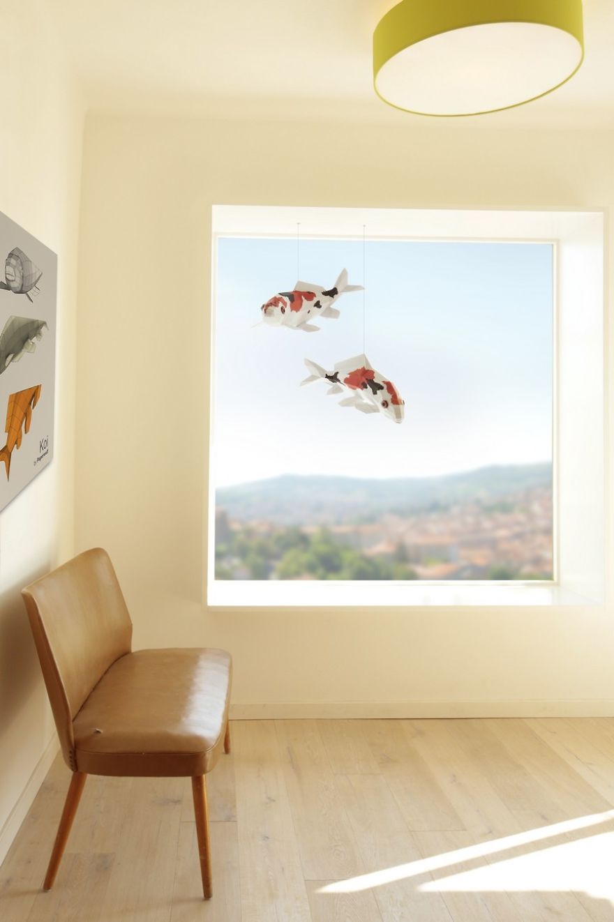 Ceiling Installation Of Koi Fishes Diving In And Out Of The Ceiling Ceiling Installation Of Koi Fishes Diving In And Out Of The Ceiling