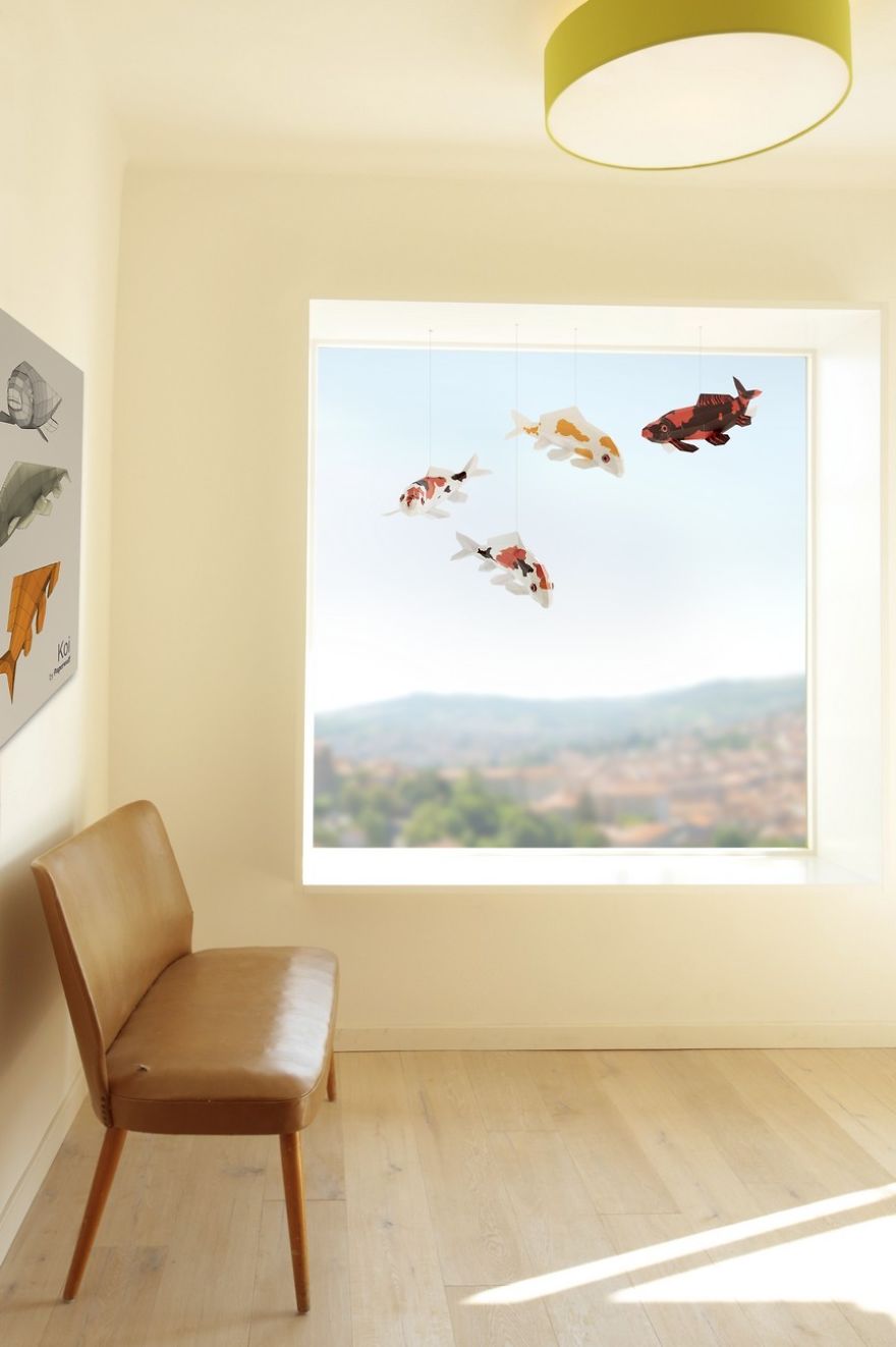 Ceiling Installation Of Koi Fishes Diving In And Out Of The Ceiling Ceiling Installation Of Koi Fishes Diving In And Out Of The Ceiling