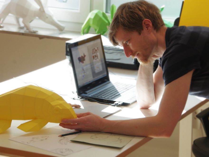 Ceiling Installation Of Koi Fishes Diving In And Out Of The Ceiling