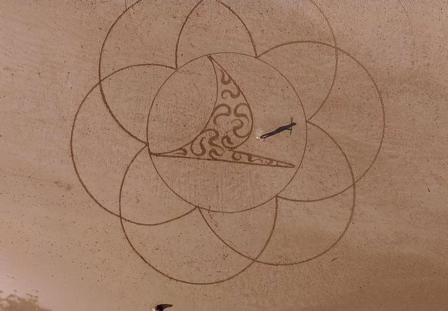 Man Quits His Job After Visiting Burning Man, Spends 10+ Years Drawing In The Sand