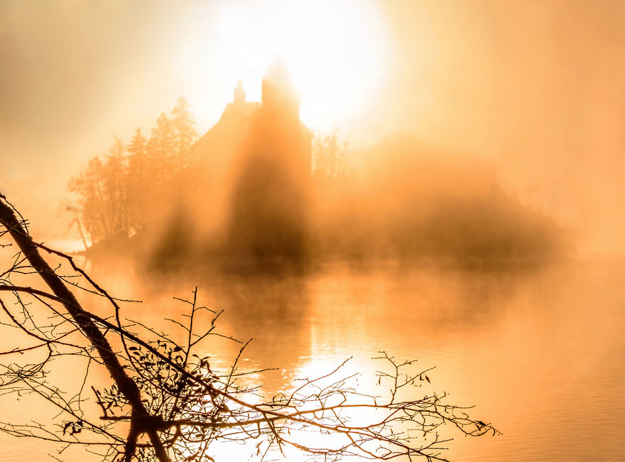 Another Magical Sunrise At Lake Bled In Slovenia
