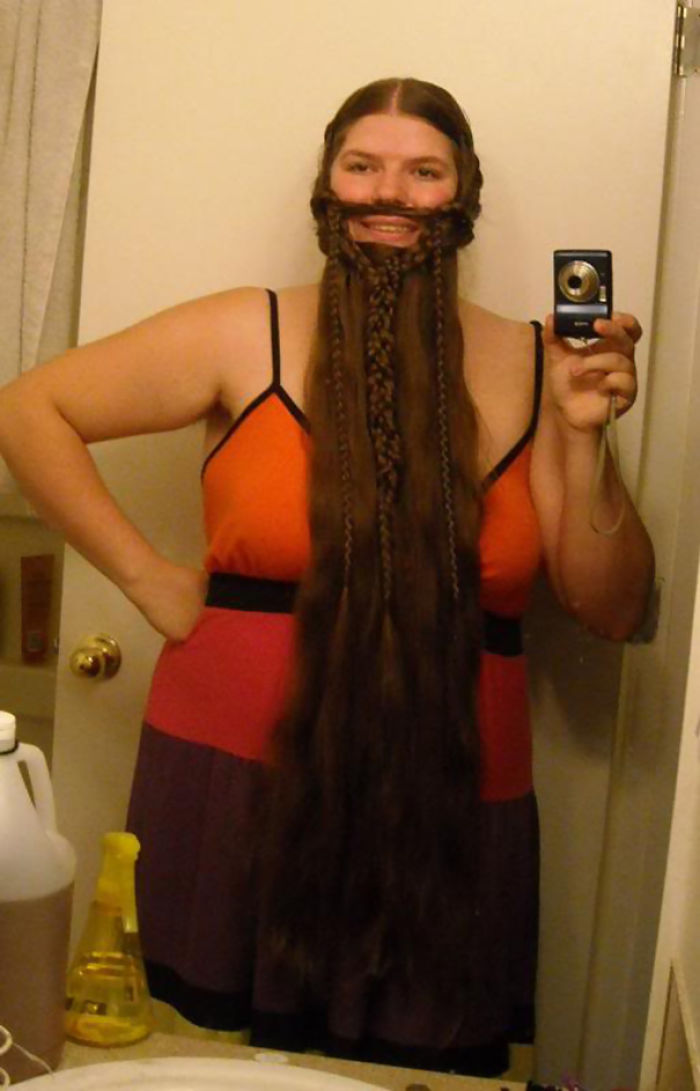 73 Women Who Braided Their Hair Into Beards That Make Men Envious 73 Women Who Braided Their Hair Into Beards That Make Men Envious