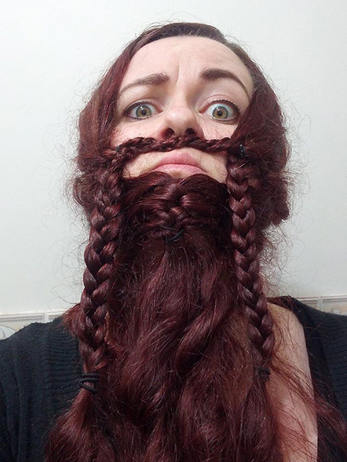 73 Women Who Braided Their Hair Into Beards That Make Men Envious 73 Women Who Braided Their Hair Into Beards That Make Men Envious